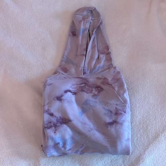 Athleta Girl Purple tie dyed hoodie - Picture 2 of 2